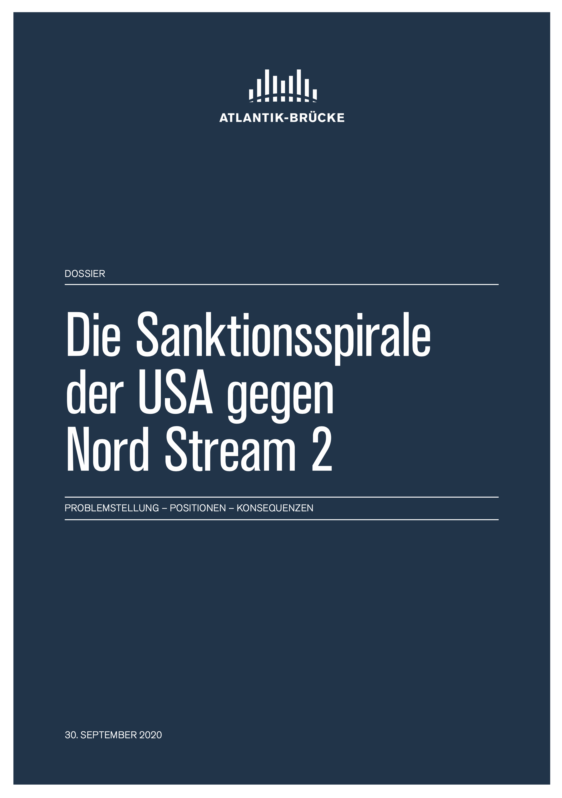 Die Sanktionsspirale Der USA Gegen Nord Stream 2 - Atlantik-Brücke E.V.